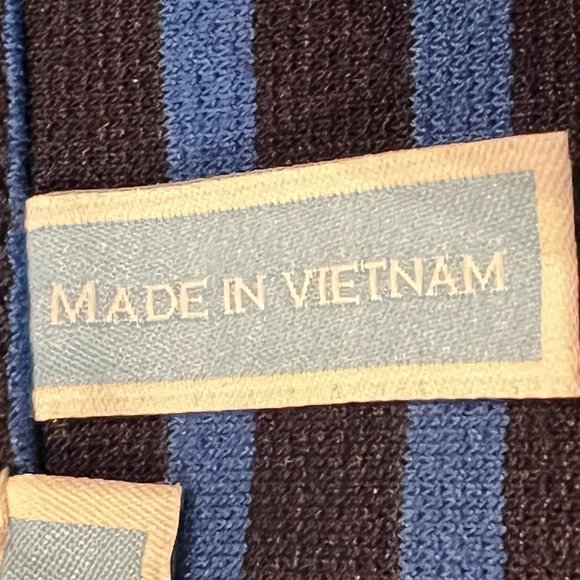 Preppy! Draper James Black & Royal Blue Stripes Tulip Hem Mini Dress Siz… - Picture 12 of 13